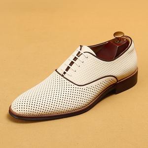 Best-selling perforated leather shoes for men - business formal wear, genuine leather soft surface, breathable, casual shoes - Product Image 6