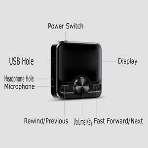 Reproductor MP3 M9 con Pantalla OLED de 1.2 Pulgadas, Carcasa de Aleación de Zinc, Clip Trasero, Bluetooth 4.2, Radio FM, Lector de Libros Electrónicos y Reproductor de Música - Product Image 5