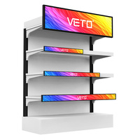 Écran LCD ultra-large étiré VETO 23.1 24 29 35 37.8 47.1 pouces, lecteur publicitaire réseau Android pour magasin de détail