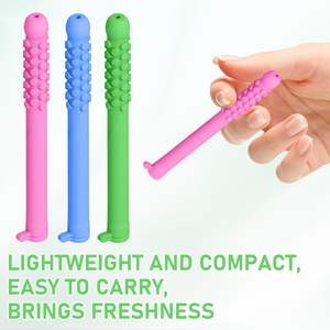 Palo masticable de silicona transpirable OEM con aceite esencial Respirador de regalo novedoso Palo masticable de silicona - Product Image 4