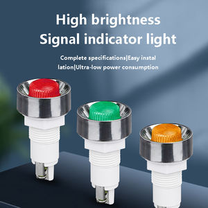 ไฟแสดงสถานะพลาสติก LED รุ่น <span class=keywords><strong>PL</strong></span> ขนาด 6 มม. กันน้ำ ใช้เป็นสัญญาณไฟ 12V 24V 36V 220V พร้อมสายไฟ สีแดง เหลือง เขียว - Product Image 2