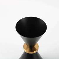 Ornements décoratifs en métal en forme d'entonnoir, couleur or noir, haut de gamme et élégants pour la décoration de table de salon