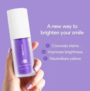 Ready Stock V34 Colour Corrector Teeth Whitening Booster Purple Toothpaste