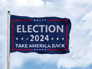 100D полиэстер двухсторонний оптовая продажа открытый Крытый заказ президентские выборы 2024 взять Американский Флаг Назад