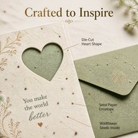 Plantbare Valentijnskaarten van zaadpapier, liefdeskaarten met enveloppen, gepersonaliseerde naam, milieuvriendelijke cadeauverpakking