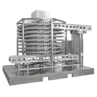 Vente chaude Ligne de production automatique de frites de poulet, d'anneaux d'oignons, de formation, de panure, de panure à la chapelure et de friture pour usine alimentaire