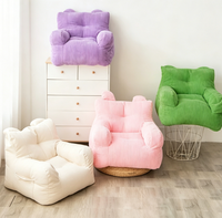 Canapé paresseux pour enfants, fauteuil mini une place en tissu doux, pouf pour la lecture et la relaxation des enfants