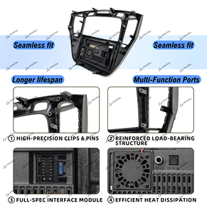 กรอบวิทยุติดรถยนต์ระบบแอนดรอยด์สำหรับรถยนต์นิสสัน NV200 มาร์ช มิครา เทอร์ร่า กรอบจอภาพในรถยนต์ กรอบวิทยุติดรถยนต์ กรอบหน้าจอรถยนต์ - Product Image 4
