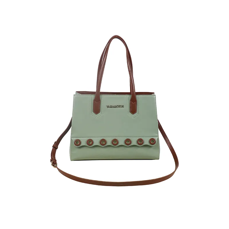 2024 özgünlük moda seçin tasarım basit moda ışık yeşil renk fermuar açık ve yakın çanta postacı çantası