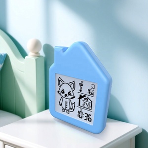 Nhiệt kế trong nhà và ngoài trời, nhắc nhở mặc quần áo với mô hình hoạt hình, nhắc nhở xu hướng nhiệt độ, đồng hồ kỹ thuật số - Product Image 5