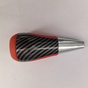 For Toyota Car <b>Gear</b> <b>Knob</b> Carbon Fiber Red Ergonomic Shift <b>Knob</b> For Highlander HILUX REVO Automatic Transmission - Product Image 3