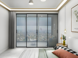 KT <span class=keywords><strong>Ropo</strong></span> Ventanas y Puertas Domésticas y Comerciales Puerta de Vidrio de Doble Uso - Product Image 5