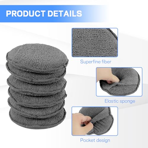 Kit de 9 outils de nettoyage automobile à séchage rapide en microfibre, ensemble complet de detailing pour voiture avec gants, éponges, serviettes et brosse pour pneus - Product Image 5
