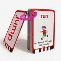 Tarjetas didácticas personalizadas de fábrica con frases en inglés, tarjetas de aprendizaje de palabras en inglés de doble cara, tarjetas educativas para niños