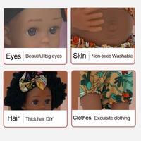 Muñeca realista de 38CM, niñas negras, 15 pulgadas, niña afroamericana, muñeca Reborn, muñecas de Vinilo Suave realistas de fábrica