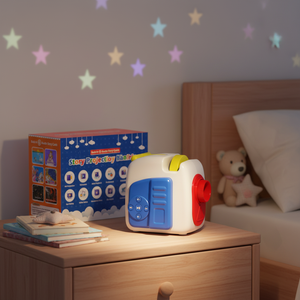 Proiettore <span class=keywords><strong>di</strong></span> Storie Fiabesche LED Moderno per Feste <span class=keywords><strong>di</strong></span> Compleanno dei Bambini, Proiettore Educativo Prescolare, Torcia Regalo - Product Image 2