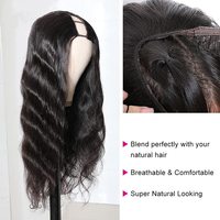 FH Factory Perruques à Clip en V Cheveux Humains Vierges Brésiliens Bouclés Profonds Perruque Sans Colle Prête à Porter Forme en U Faite à la Machine