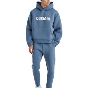 Conjunto de Sudadera con Capucha y Pantalones Deportivos para Hombre, Estampado Personalizado, Algodón French Terry, Alta Calidad, Informal, Transpirable, Ropa de Invierno - Product Image 1