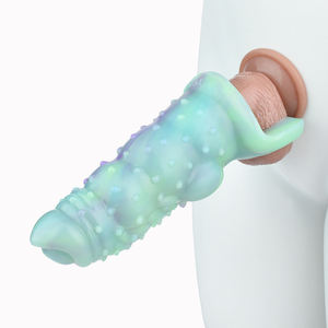 新款柔软硅胶皮套阴茎套狼背套男性阴茎套成人性玩具 - Product Image 2