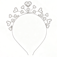 Serre-tête ludique en forme de cœur avec strass multicolores pour femmes et filles – Accessoire capillaire pour la Saint-Valentin, les fêtes, les mariages et les anniversaires