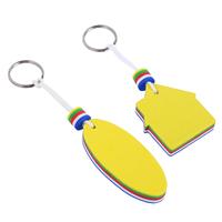 Porte-clés flottant en mousse EVA jaune personnalisé en usine, imprimé avec logo, porte-clés promotionnel en EVA, porte-clés flottant personnalisé