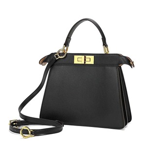 New style genuine leather women's bag <b>top</b> grade cowhide women's bag large capacity rotating buckle crossbody bag casual handbag - Product Image 2