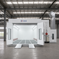 Cabines de peinture pour voitures au gaz naturel Elite 43 kW, prix départ usine, 80 unités ° Cabine de peinture automobile fiable avec double ventilateur d'admission C
