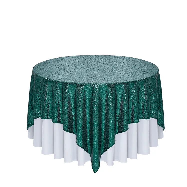 Custom Size Round Rose Gold Green Black Silver Golden Sequin Party Wedding Banquet Tablecloth Table Cloth Sequins