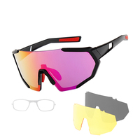 Lunettes de soleil polarisées pour le sport avec 3 verres interchangeables, pour hommes et femmes, cyclisme, vélo, baseball, course à pied, pêche