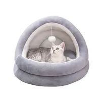Lit d'hiver 2 en 1 pour chat Lit long en peluche pour chien Donut Cave Cuddler Warm Sleeping Bag Sofa Cushion Nest for Small Puppies Kitten