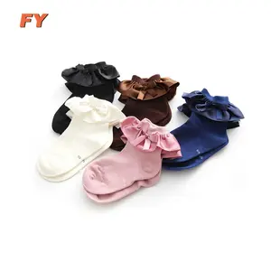 FY-N1241 bebé niña calcetines con arcos bebé calcetines del bebé con arco