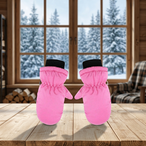 High Quality Thermal Leather Running <b>Mittens</b> with Cotton Lining Touchscreen Compatible for Winter Outdoor Sports & Ski Use - Product Image 6