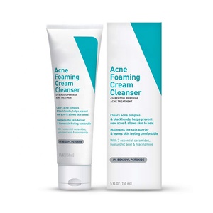 Mousse hydratante et nettoyante pour le visage, produit de soin facial, traitement de l'acné, au peroxyde de benzoïdale, nouveau modèle, - Product Image 1