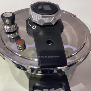 Casserole à pression de haute qualité en acier inoxydable, grande capacité, <span class=keywords><strong>avec</strong></span> minuterie, alarme, compatible <span class=keywords><strong>avec</strong></span> les cuisinières à induction, 9L - Product Image 3