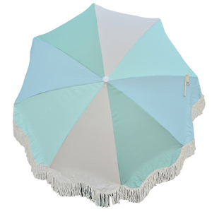 <span class=keywords><strong>Parasol</strong></span> de plage vintage à franges-Parapluie en toile extra large avec imprimé floral, durable et portable pour les centres de villégiature et les jardins - Product Image 3