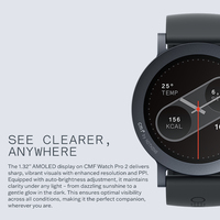 En stock : Montre connectée Nothing CMF Smart Watch Pro 2, écran AMOLED 1,3'', plus de 100 cadrans, appels Bluetooth, réduction de bruit IA, GPS