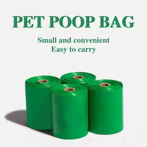 Sacs à déjections canines biodégradables verts, étanches et parfumés, avec LOGO GRATUIT, EPI/D2W+HDPE - Product Image 2