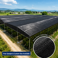 Schaduwdoek gebreid HDPE zonwerend doek UV-bestendig zwaar gebruik kas landbouw akkerbouw gewas bescherming op maat