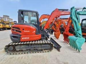 Miniexcavadora KUBOTA KX165-5 Usada, Fabricada en Japón, Excavadora de Orugas de 2 Toneladas con Componentes de Caja de Cambios, Rodamientos KX161 KX163 - Product Image 3