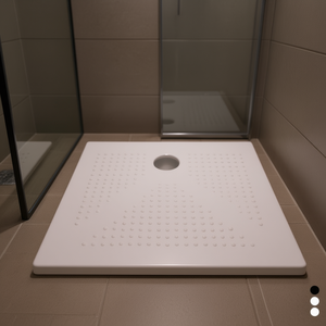 Plato de ducha rectangular de cerámica blanco mate 70 x 90 cm H3.6 - Product Image 3