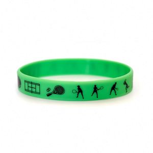 Bracelet en caoutchouc de tennis personnalisé avec logo, bracelet en silicone pour les sports et les événements, fournitures pour fêtes, cadeaux décoratifs sur le thème du tennis - Product Image 5