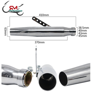 2 Silenciadores de Escape Deslizantes para Motocicleta, Compatibles con <span class=keywords><strong>Harley</strong></span> Sportster 883 <span class=keywords><strong>1200</strong></span> 48 2004-2019 <span class=keywords><strong>2020</strong></span>, Tubos de Escape Cortos Negros - Product Image 4