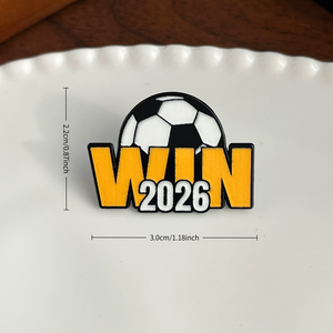 Broche de aleación con diseño de fútbol de EE. UU., Canadá y México 2026, insignia de recuerdo de fútbol, regalo estrella, pequeños accesorios - Product Image 3
