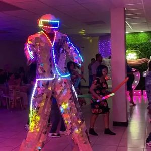 Stilts cermin walker Robot kostum pria dan wanita untuk kinerja Mirrorman acara pesta dansa karnaval pesta