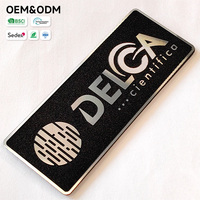 Etiqueta Metálica Autoadhesiva Anodizada Resistente para Termostatos, Placa de Identificación con Logotipo de Marca, Corte CNC 3D con Diseño de Diamante