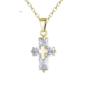 Europa transfrontaliera e collana di gioielli all'ingrosso in stile degli Stati Uniti commercio estero vendita calda versione coreana di Cross <span class=keywords><strong>Zir</strong></span> - Product Image 3