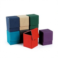 Boîte de rangement pour cartes à collectionner en cuir PU personnalisé, grande capacité, ouverture par le haut