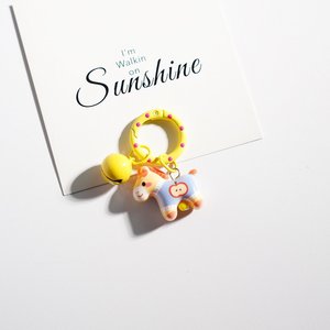 Porte-clés mignon en forme de poney de dessin animé, breloque de sac pour fille, jouet créatif multicolore tendance, cadeau, pendentif pour voiture ou écouteurs - Product Image 4