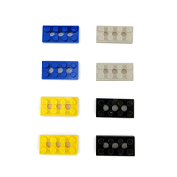 No.3709b MOC plaque 2x4 avec 3 trous en plastique bricolage accessoires jouet briques blocs de construction