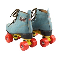 Patins à roulettes en cuir de vachette confortables et personnalisés de qualité supérieure roues en PU Quad Patins à roulettes chaussures pour patinoire